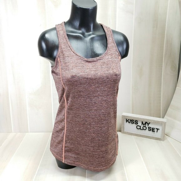 Columbia Women's Tank Top Small Orange Space dye Moisture Wick Reflective - Picture 1 of 5